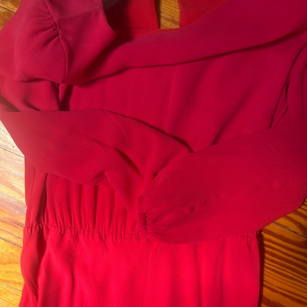 Giorgio Armani Red Long Sleeve  Cocktail dress